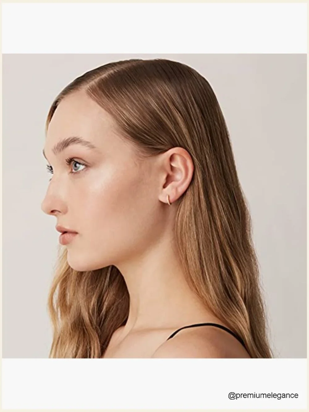14K Gold Plated Cubic Zirconia Huggie Stud Earrings Cuffs